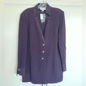 Beautiful Aubergine Evening St. John Jacket